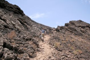 Up the side of the volcano